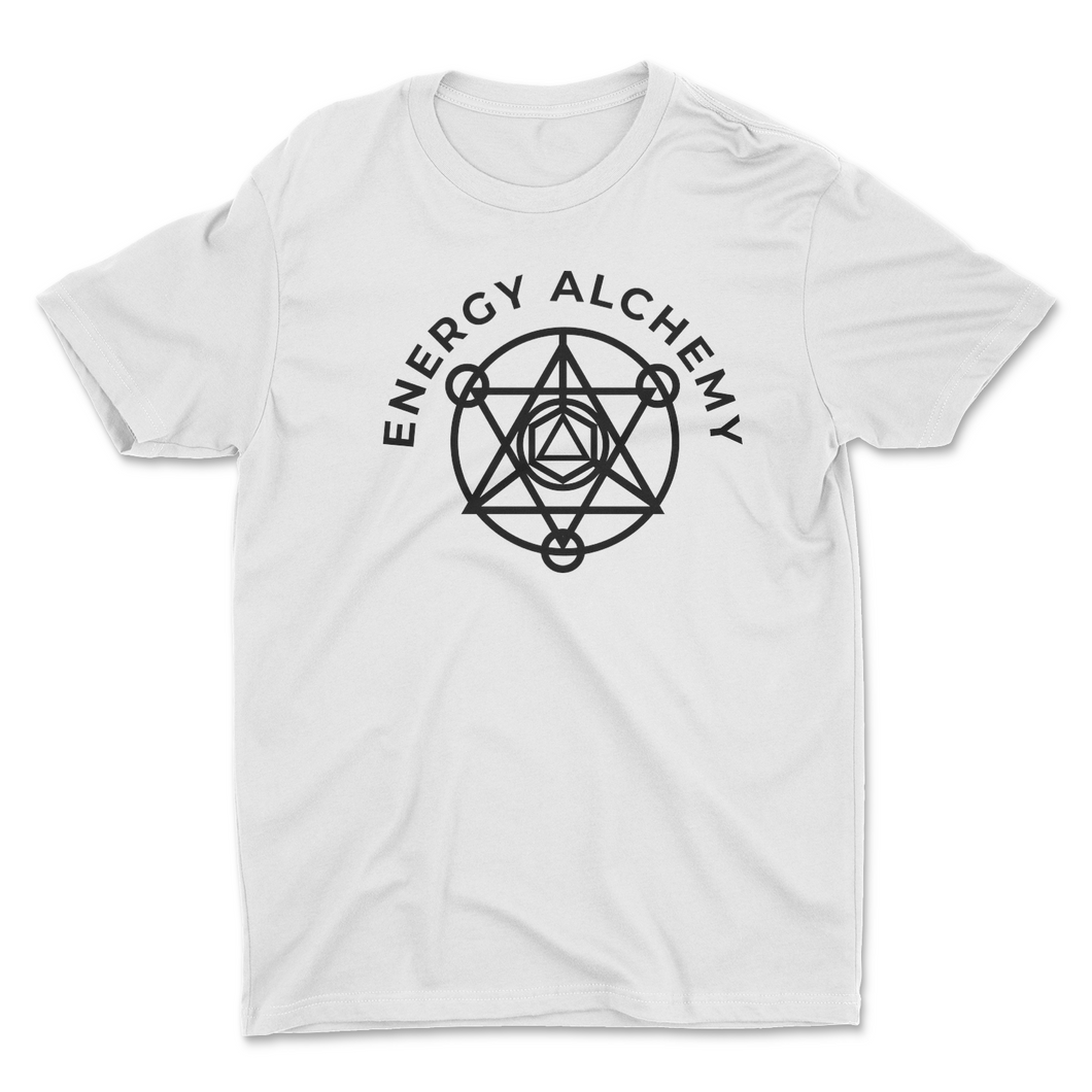 Energy Alchemy Sacred Geometry Logo - White